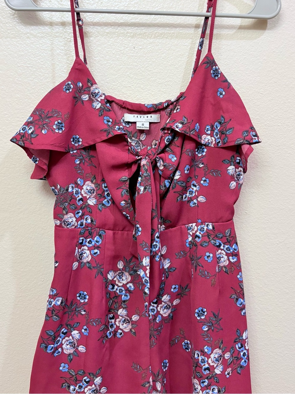 Red Floral Romper